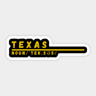 Word Texas Sticker